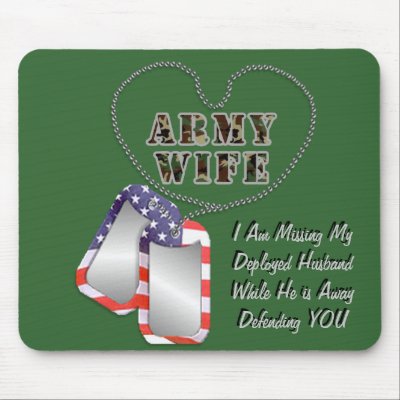 Army Wife Love Husband Deployed Mousepad by quidicane
