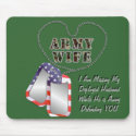 Army Wife Love Husband Deployed Mousepad