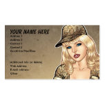 Army Wife, Military, Security Sexy pinup by Al Rio Business Card Template