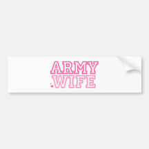 Army Wife (pink) Bumper Stickers