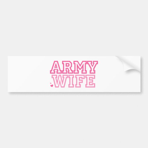 Army Wife (pink) Bumper Stickers