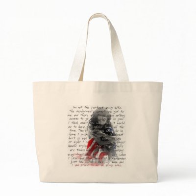 Army wife poem tote bags by camobabygifts