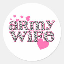 Army Wife [zebra print] Sticker