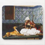 Arnaut Blowing Smoke in His Dog's Nose mousepads