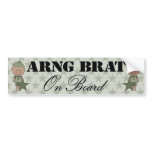 ARNG Brat On Board Boy (Dark Skin) bumper stickers