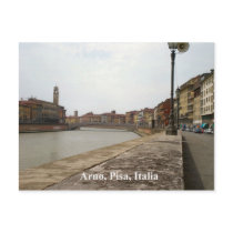 Arno, Pisa, Italia Postcard