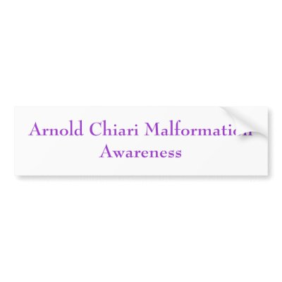 Arnold Chiari MalformationAwareness Bumper Sticker by Matthew05