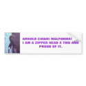 ARNOLD CHIARI MALFROMATIONI AM A ZIPP... bumper stickers