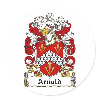 ARNOLD FAMILY CREST -  ARNOLD COAT OF ARMS STICKERS by heraldics
