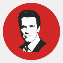 Arnold Schwarzenegger Round Sticker