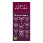 Aromatherapy Chart in Burgundy rack cards