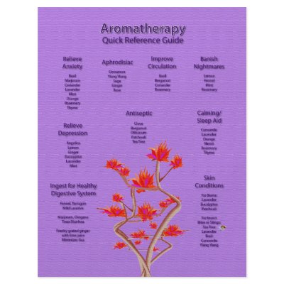 Aromatherapy Chart in Lavender Flyer by WellnessJunkie