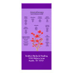 Aromatherapy Chart in Lavender rack cards
