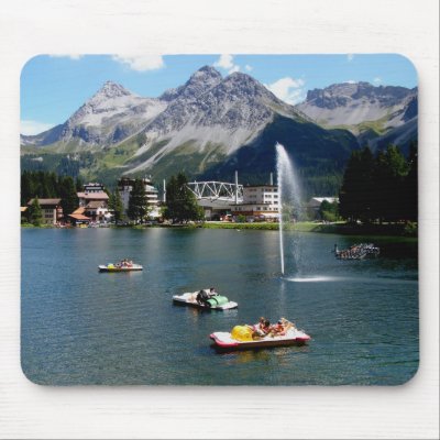 Arosa in Switzerland Mouse Pads by ANGELHELEN