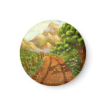 Around the Bend Country Dirt Road Acrylic Painting