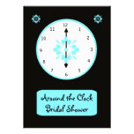 Around the Clock Bridal Shower Invitation -- Blue