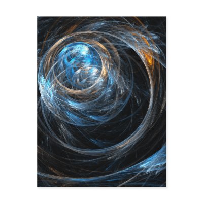 Around the World Abstract Art Postcard by OniArts