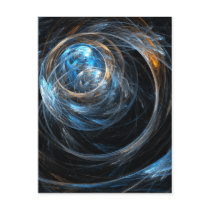 Around the World Abstract Art Postcard