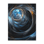 Around the World Abstract Art Postcard