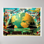 Around The World Voyage Vintage Travel Posters