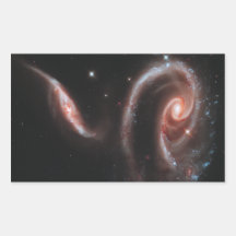 Arp 273 Interacting Galaxies (Hubble Telescope) Rectangle Sticker