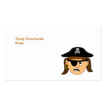Arr Pirate Girl Cute Customisable Kid Pirate Stuff Business Card Templates