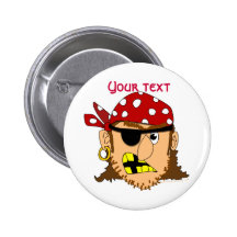 Arr Pirate Man Customisable Pirate Stuff Button