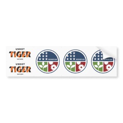 ARRA TIGER Recovery/Stimulus 2.5" Stickers (5) Bumper Stickers by trueforyouproducts