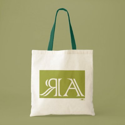 Arraias anagram, green. canvas bag by arraias