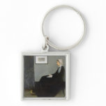 Arrangement in Grey and Black No.1 Keychains