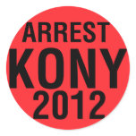 Arrest KONY 2012 round Sticker