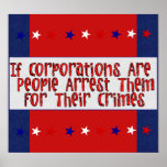 ARREST THE CORPORATIONS POSTER