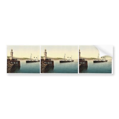 Arrival of Boulogne boat, Folkestone, England rare Bumper Stickers by photochrom
