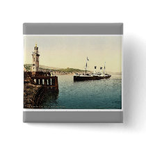 Arrival of Boulogne boat, Folkestone, England rare Buttons