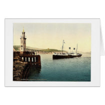 Arrival of Boulogne boat, Folkestone, England rare Greeting Cards