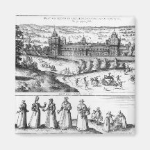 Arrival of Queen Elizabeth I Fridge Magnet