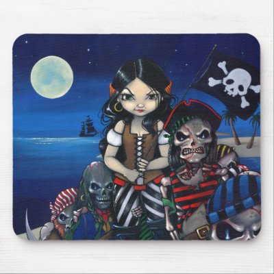 Arrival of the Damned undead pirates Mousepad by strangeling