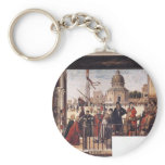 Arrival Of The English Ambassadors By Carpaccio Key Chain