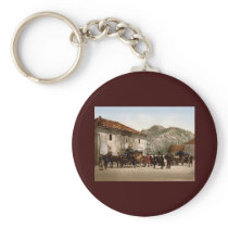 Arrival of the post Cetinje Montenegro Key Chain