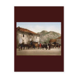 Arrival of the post Cetinje Montenegro Post Card