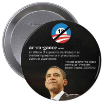 arrogance pinback buttons