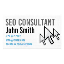 Arrow Cursors SEO Consultant Profile Card Business Card Template