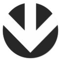 arrow down. colour customisable. stickers