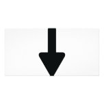 arrow down icon personalized photo card