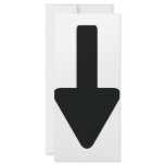 arrow down icon rack card design
