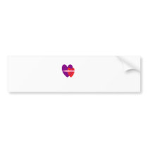 arrow heart bumper sticker