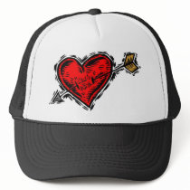 Arrow Heart Valentine Mesh Hats