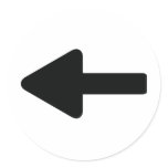 arrow left icon round sticker