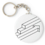 Arrow or Stairs Optical Illusion Key Chain