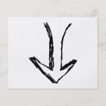 Arrow Pointing Down. Black and White. Flyer